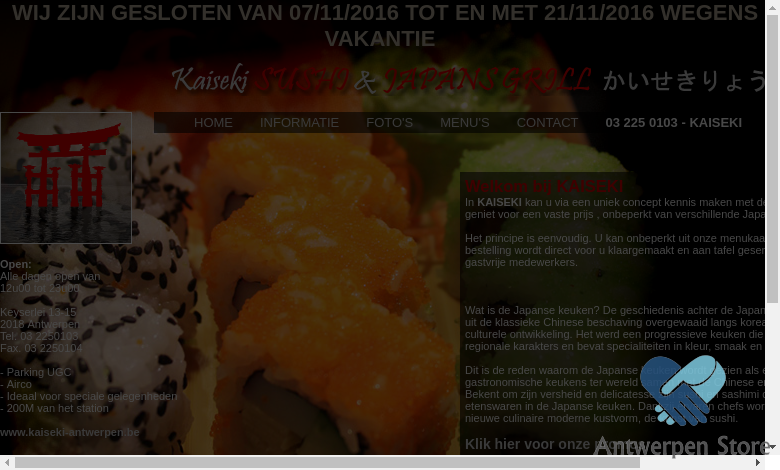 Kaiseki: Japans restaurant in Antwerpen - All you can eat sushi, temaki