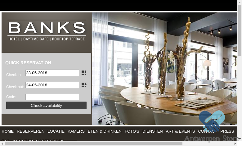 BANKS   » 
      Een heerlijk Hotel in Antwerpen Centrum
