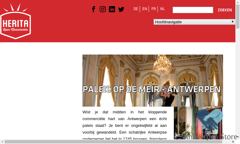 Paleis op de Meir - Antwerpen | Herita - Vlaamse erfgoedorganisatie