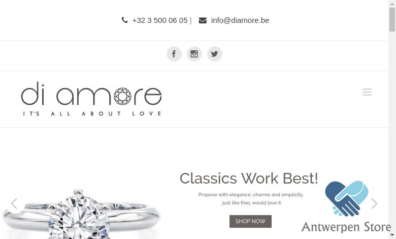 Engagement Rings, Diamonds & Fine Jewellery at Di Amore | Antwerp