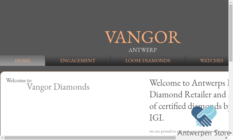Vangor antwerp diamonds engagement ring certified
